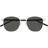 Saint Laurent 51mm Phantos Sunglasses In 002 Silver