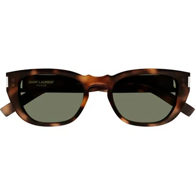 Saint Laurent 51mm Rectangular Sunglasses In Brown