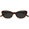 Saint Laurent 52mm Cat Eye Sunglasses In Brown