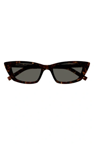 Saint Laurent Sleek Acetate Cat-eye Sunglasses In Multi