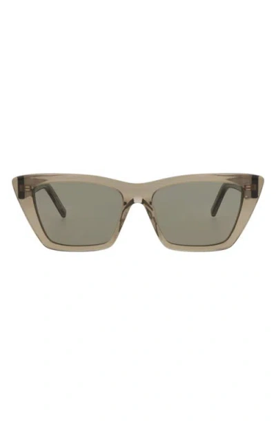 Saint Laurent 53mm Cat Eye Sunglasses In Neutral
