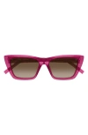 Saint Laurent Cat-eye Acetate Sunglasses In Pink