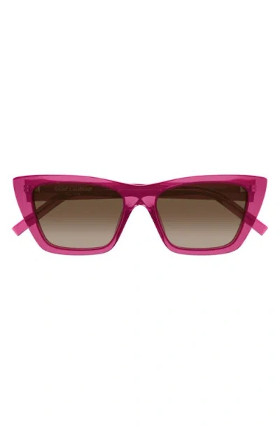 SAINT LAURENT SAINT LAURENT 53MM CAT EYE SUNGLASSES