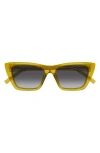 Saint Laurent 53mm Cat Eye Sunglasses In Yellow