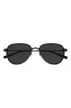 Saint Laurent 53mm Panthos Sunglasses In Black