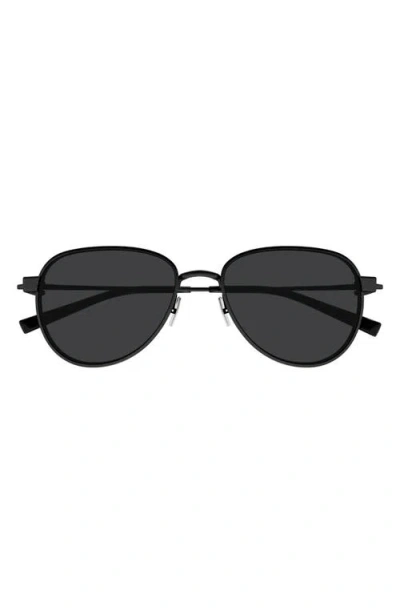 Saint Laurent 53mm Panthos Sunglasses In Black