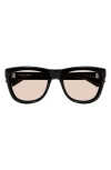 Saint Laurent 53mm Square Sunglasses In Black