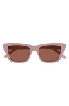 Saint Laurent Cat-eye Acetate Sunglasses In Pink