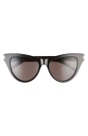 Saint Laurent 54mm Cat Eye Sunglasses In Black/black