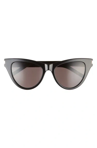 Saint Laurent 54mm Cat Eye Sunglasses In Black/black