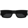 Saint Laurent 54mm Rectangular Sunglasses In Black