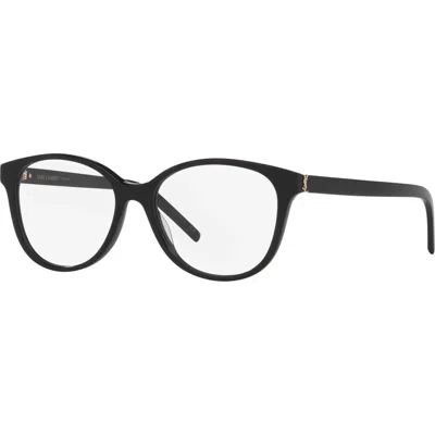 Saint Laurent 54mm Round Optical Glasses In Black