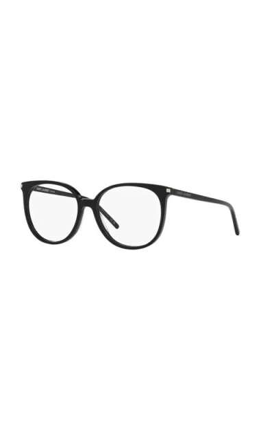Saint Laurent 54mm Round Optical Glasses In Black