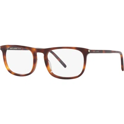 Saint Laurent 54mm Round Optical Glasses In Pattern