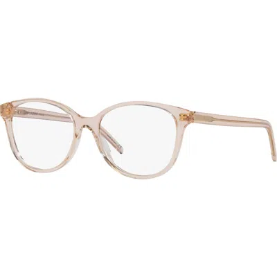 Saint Laurent 54mm Round Optical Glasses In Pink