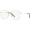 Saint Laurent 54mm Square Optical Glasses In Gold