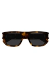 Saint Laurent Eyewear Square Frame Sunglasses In Havana