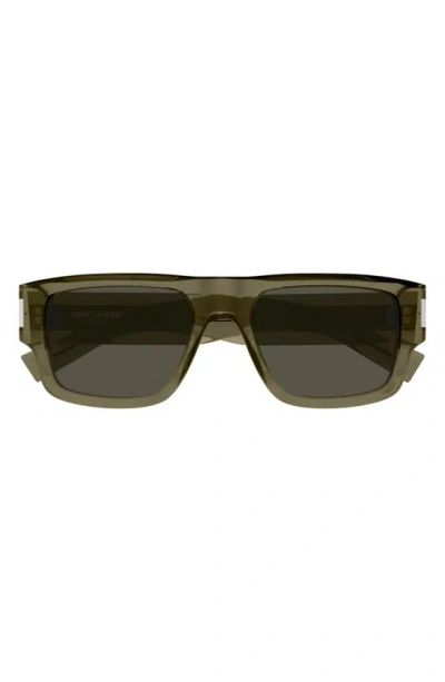 Saint Laurent 54mm Square Sunglasses In Taupe