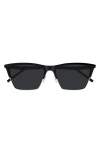 Saint Laurent Sl767 Square Rimmed Sunglasses In Black