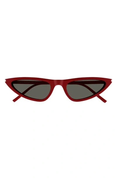 Saint Laurent 55mm Cat Eye Sunglasses In Red
