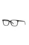 Saint Laurent 55mm Rectangle Optical Glasses In Black