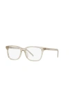 Saint Laurent 55mm Rectangle Optical Glasses In Neutral