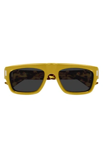 Saint Laurent 55mm Square Sunglasses In Yellow