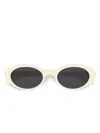 Saint Laurent Ivory-ivory-black Recycled Acetate Sunglasses
