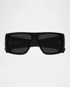 Saint Laurent Eyewear Rectangular Frame Sunglasses In Black