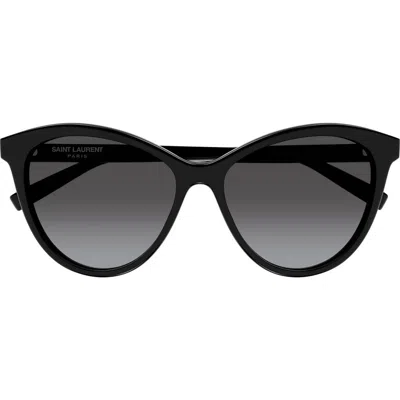 Saint Laurent 57mm Cat Eye Sunglasses In Black