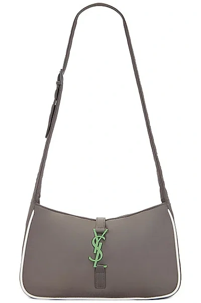 Saint Laurent 5a7 Crossbody Bag In Grey & Green