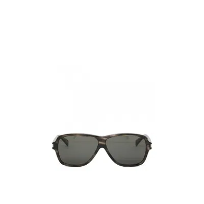 Saint Laurent 609 Aviator Sunglasses In Gray
