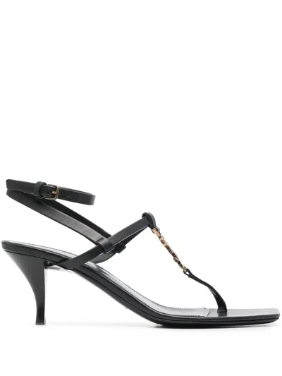 SAINT LAURENT 60MM CASSANDRA LEATHER SANDALS