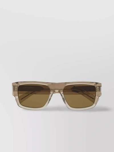 Saint Laurent 659 Square Frame Sunglasses In Neutral