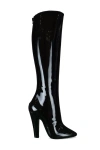 Saint Laurent Almond-toe Leather Boots