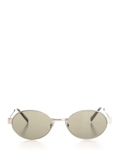 Saint Laurent 692 Glasses Silver In Metallic