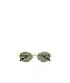 Saint Laurent 692 Oval-frame Sunglasses In Gray