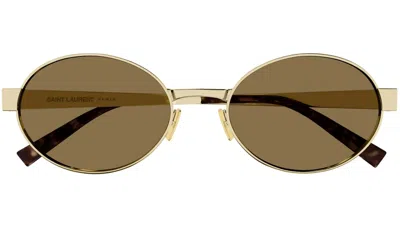 SAINT LAURENT SAINT LAURENT EYEWEAR OVAL FRAME SUNGLASSES