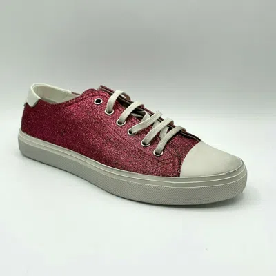 Pre-owned Saint Laurent $695  Women's Rose Pink Dirty Washed Canvas Sneaker 566209 6878