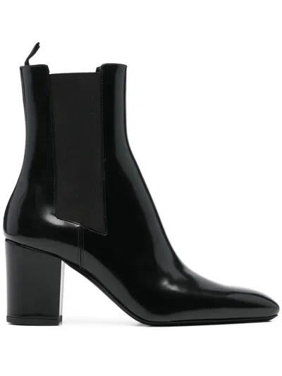 Saint Laurent 70mm Betty Chelsea Boots In Black