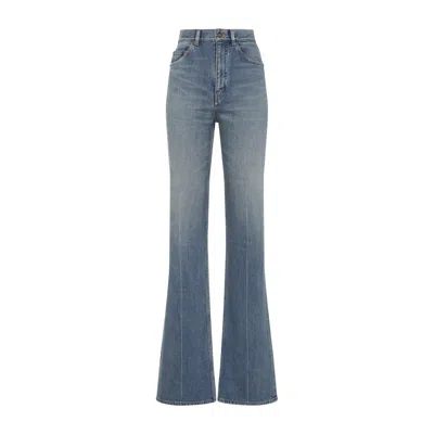 Saint Laurent 70s Blue Jeans With Washed Effect