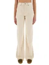Saint Laurent 70s Denim Trouser In Beige