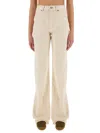 Saint Laurent High-rise Bootcut Jeans In Neutral