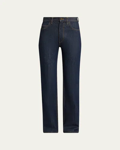 Saint Laurent '70s High-rise Jeans In Sapphire