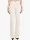 Saint Laurent 70s Denim Trouser In Cream