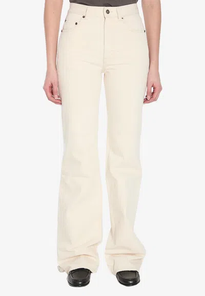 Saint Laurent 70s Straight-leg Jeans In White