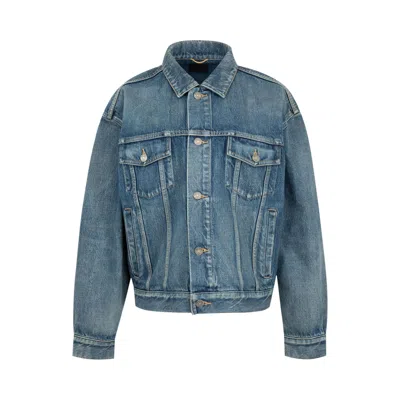 Pre-owned Saint Laurent 70s Trucker Jacket 'blue San Francisco' | Women's Size 38