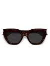 Saint Laurent Sl 759 Linea Corner Angle 002 Havana Grey Sunglasses