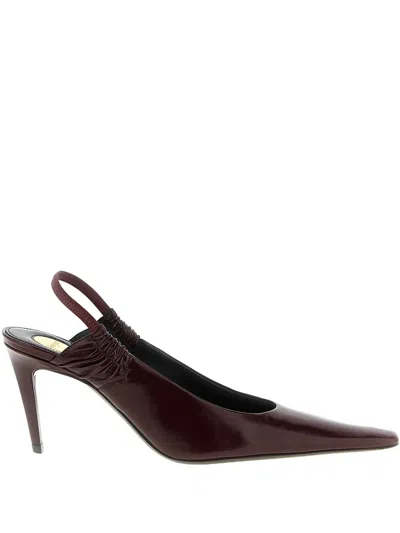 SAINT LAURENT 75MM ANNE-MARIE POINTED-TOE SLINGBACKS