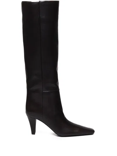 Saint Laurent 75mm Jill Boots In Black